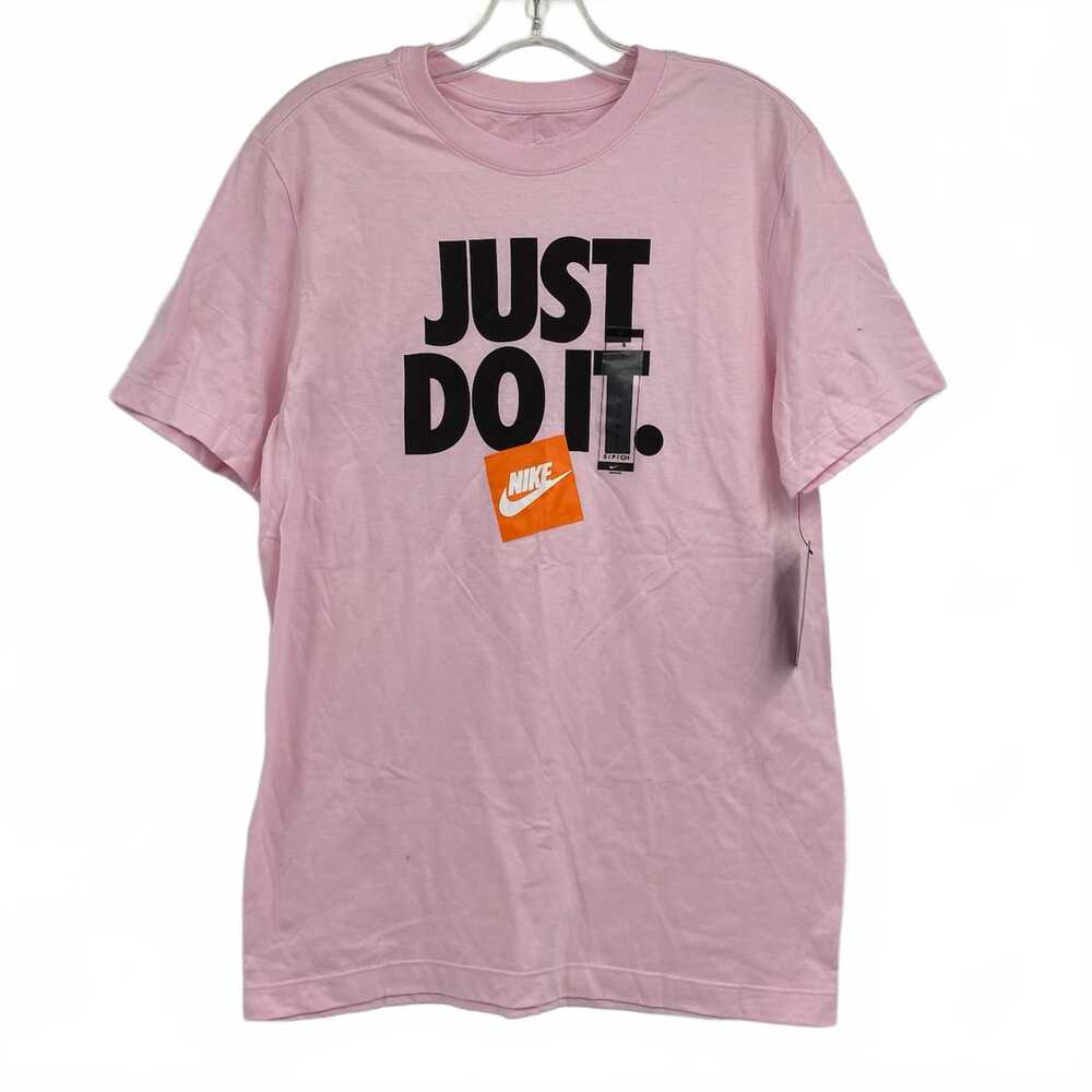 Nike Pink Black Just Do It Logo Tee | Men’s S Regular